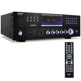 Bluetooth Home Theater Amplifier Receiver - Pro Audio Stereo Receiver System With Multimedia Disc Player, Mp3/Usb Reader, Am/Fm Radio (3000 Watt)