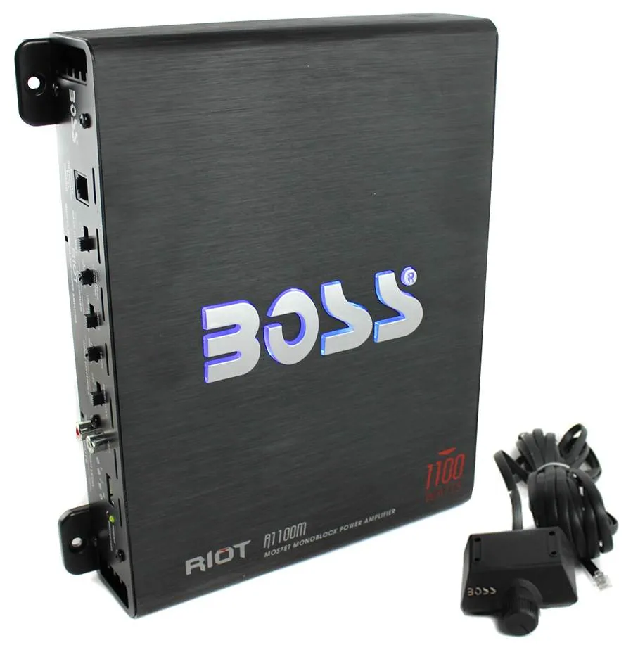 Boss 10" 1500W Subwoofer   Q Power Truck Enclosure   Boss 1100W A/B Amplifier