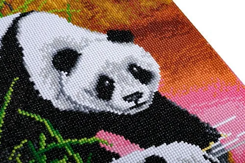 CAK-QVC-4050L-03: Panda Playtime, 40x50cm Crystal Art Kit
