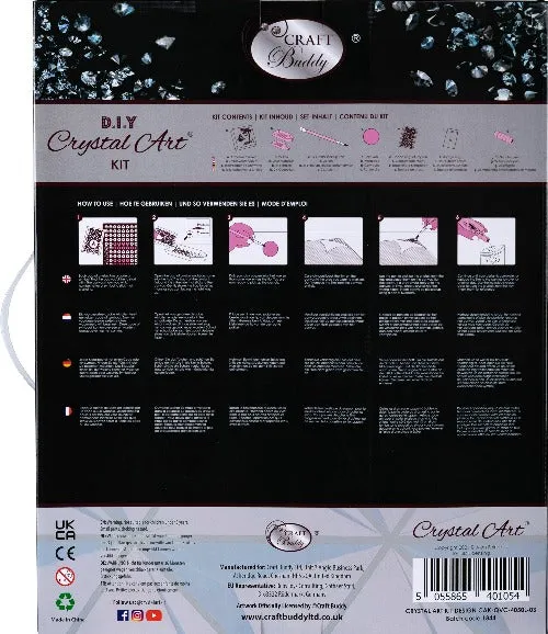 CAK-QVC-4050L-03: Panda Playtime, 40x50cm Crystal Art Kit