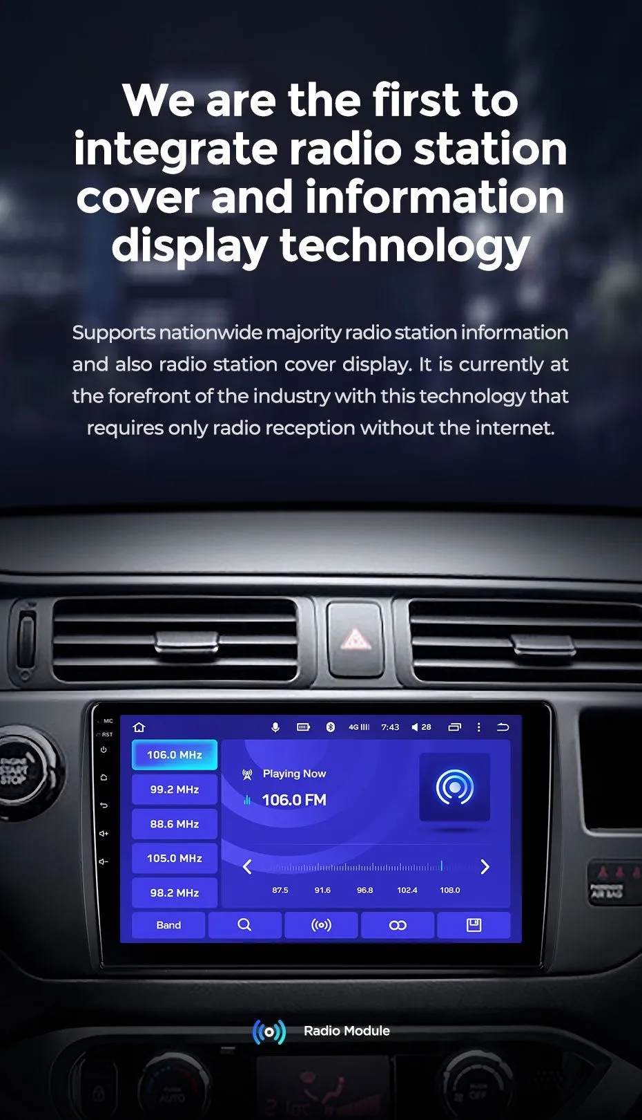 Car Dealz 10.2" Android 10.0 Haval H6 2016-2018 In Dash Plus OEM Fascia
