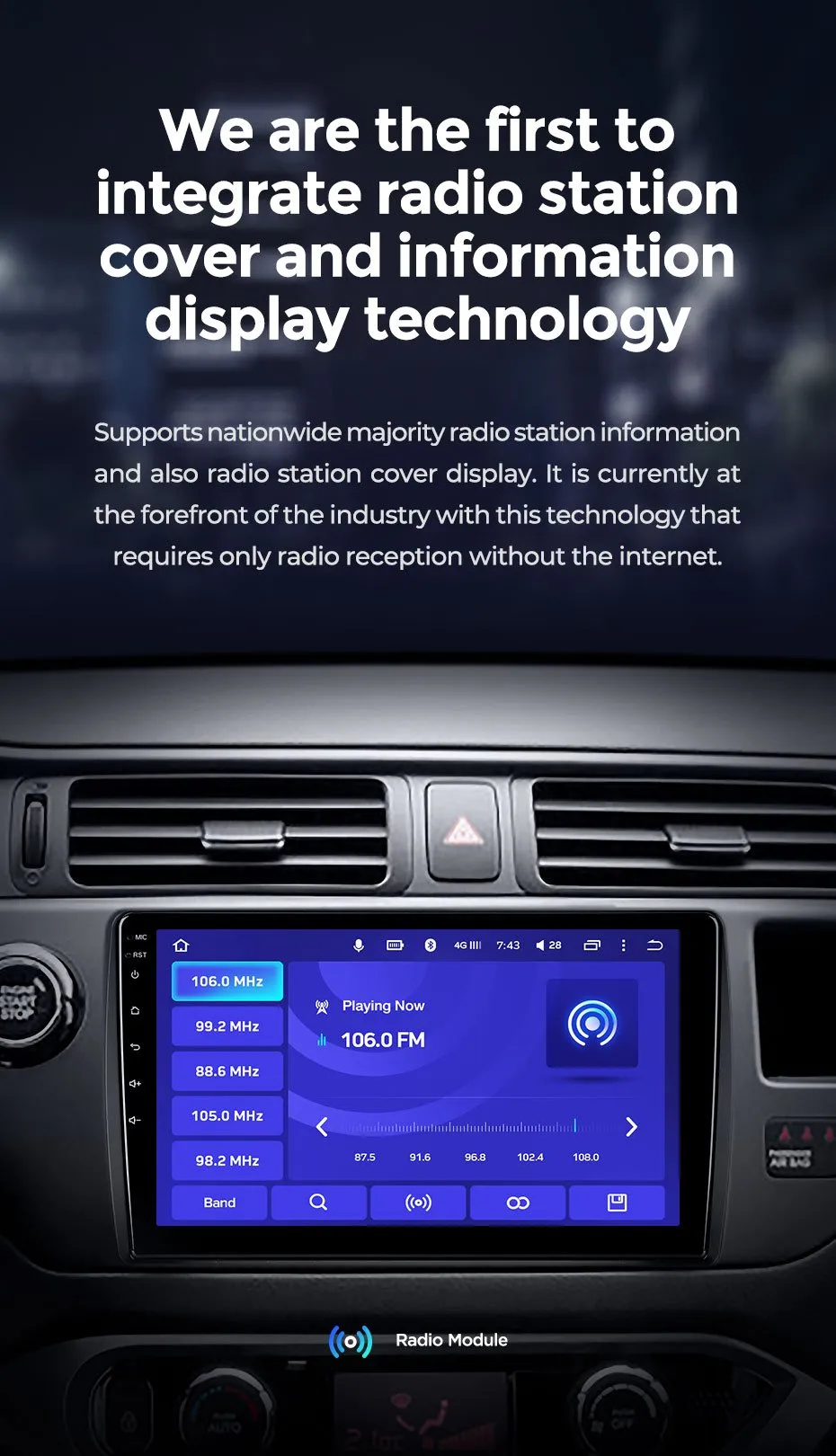 Car Dealz 10.2" Android 10.0 Haval H6 2016-2018 In Dash Plus OEM Fascia