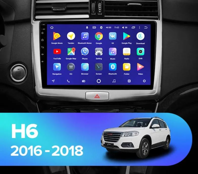 Car Dealz 10.2" Android 10.0 Haval H6 2016-2018 In Dash Plus OEM Fascia