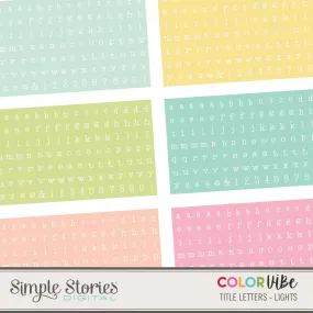 Color Vibe Digital Typeset Alpha - Lights
