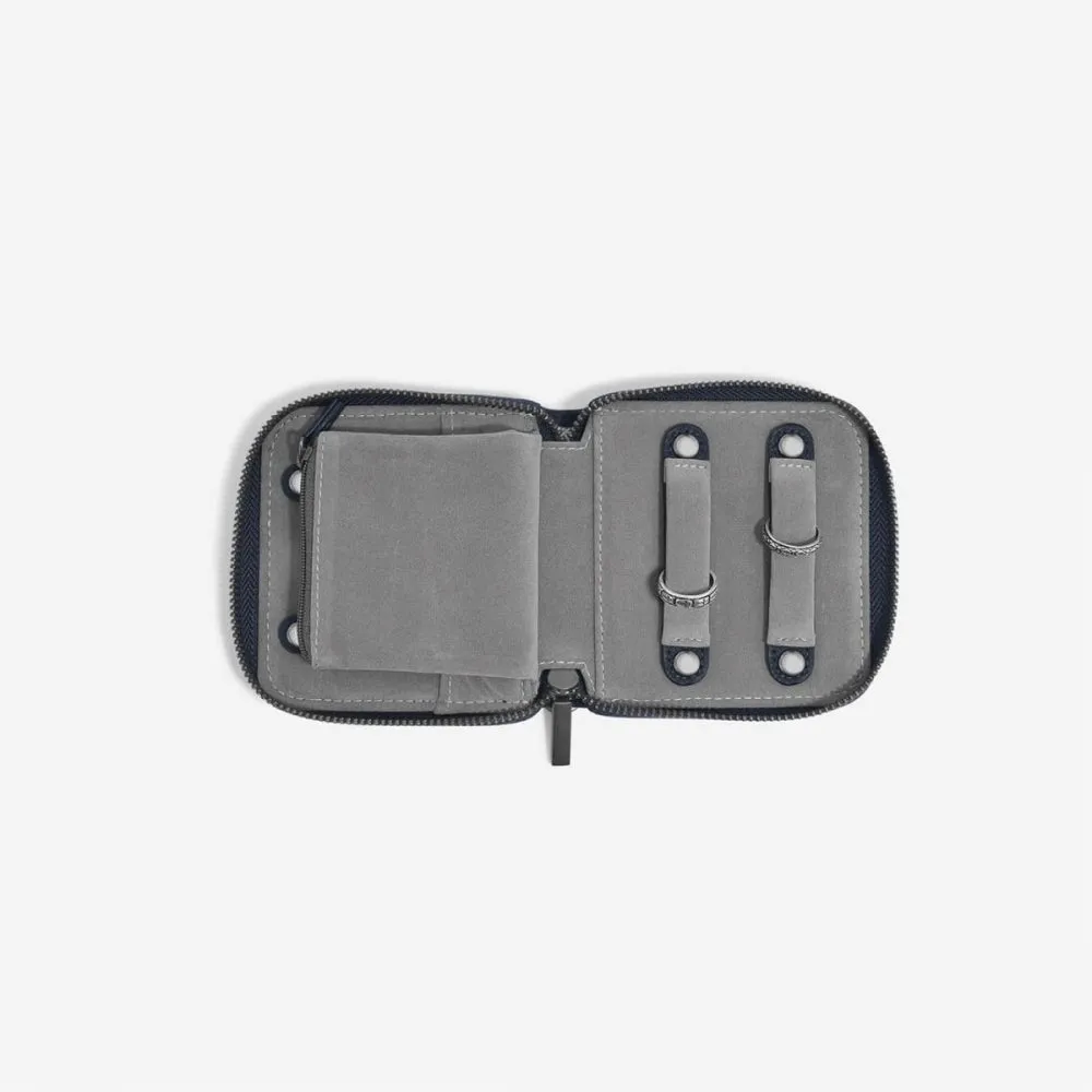Compact Jewellery Roll - Navy Blue - 75748