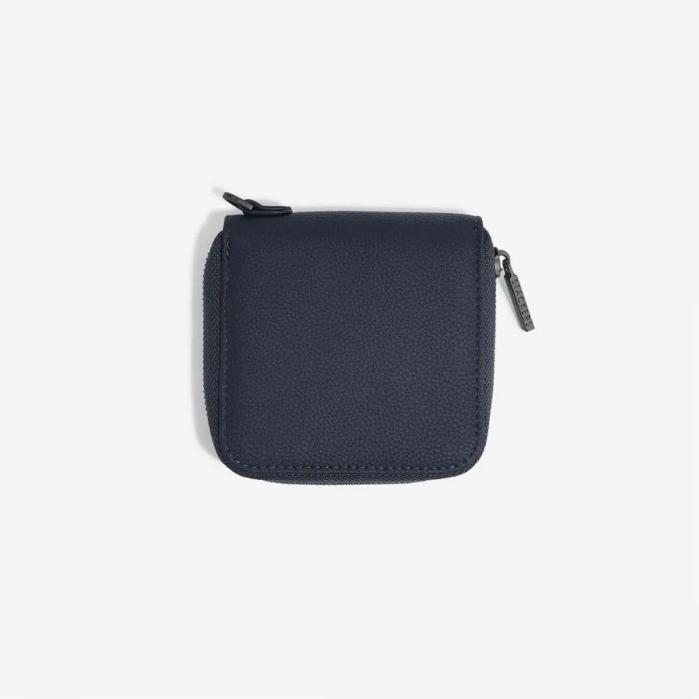 Compact Jewellery Roll - Navy Blue - 75748