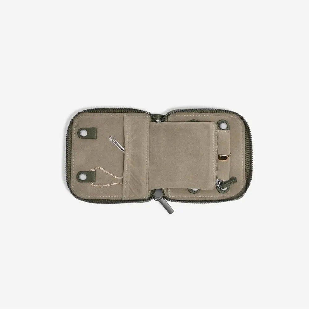 Compact Jewellery Roll - Olive Green - 75747