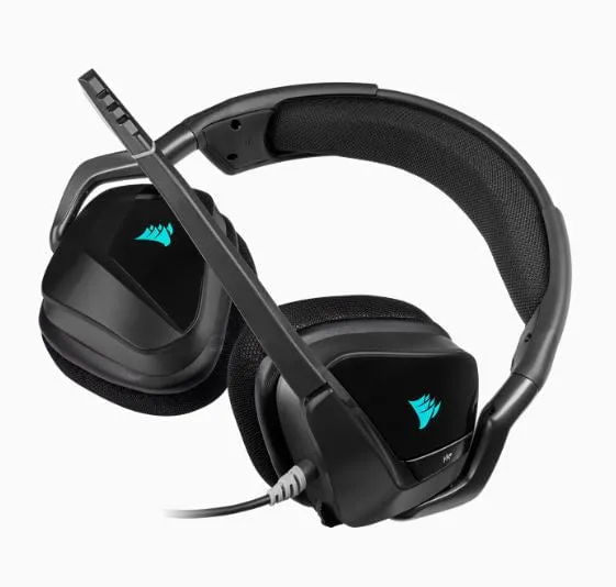 Corsair Void RGB Elite USB Premium Gaming Headset, 7.1 Surround Sound, Black
