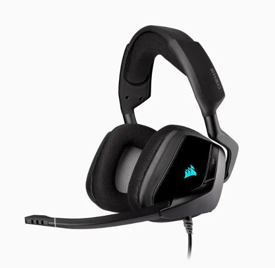 Corsair Void RGB Elite USB Premium Gaming Headset, 7.1 Surround Sound, Black