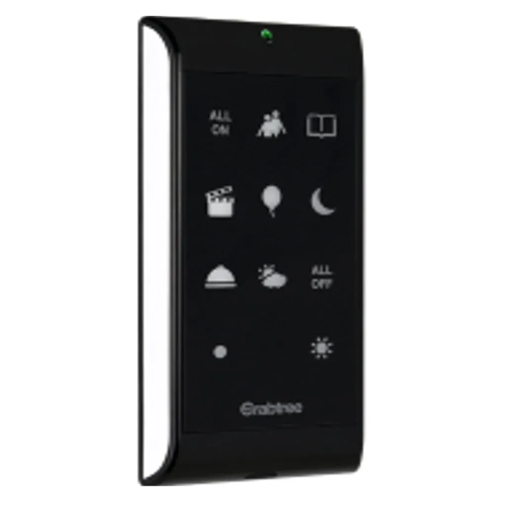 Crabtree Smart Up Scene Controller Glossy Black ACWAA006