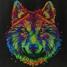 Craft Buddy DIY Crystal Art Medium Framed Kit - Colourful Wolf