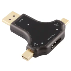 D63A DisplayPort   Mini DP   UCB-C / Type-C Male to HDMI Female 3 in 1 Adapter