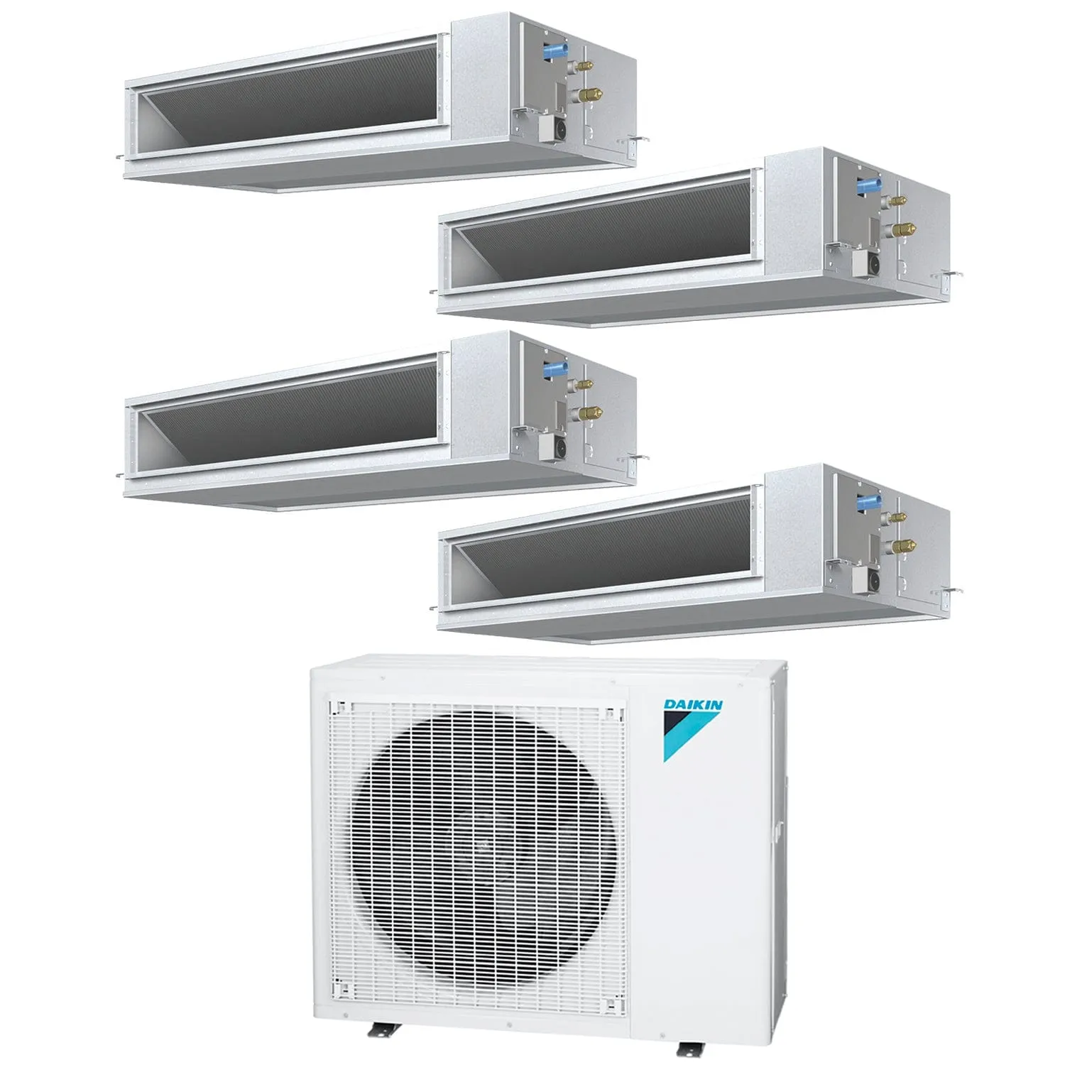 Daikin 4-Zone Concealed Ducted Hyper Heat Mini-Split 36000 BTU Heat Pump Air Conditioner 9k   12k   12k   12k - 15.9 SEER2