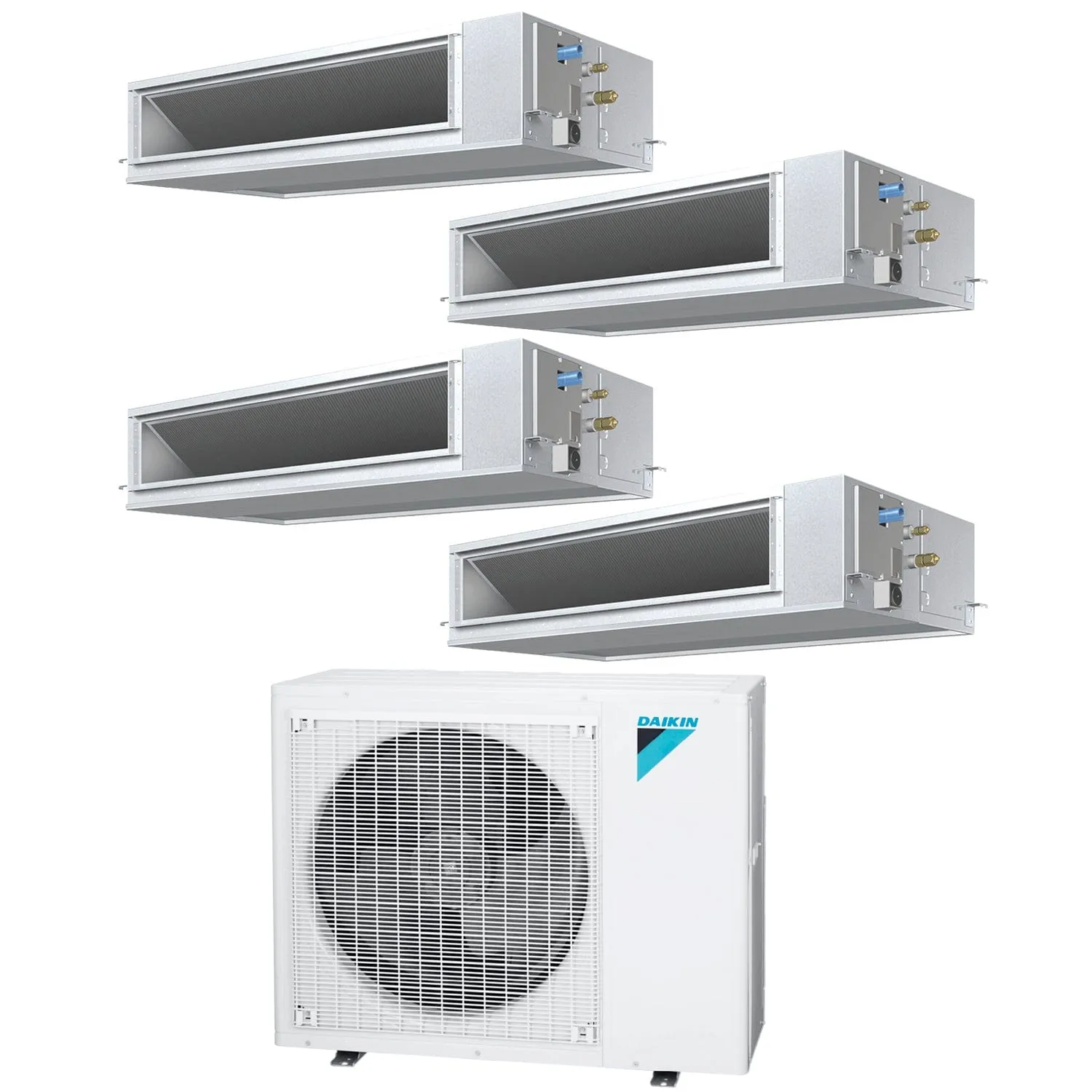 Daikin 4-Zone Concealed Ducted Mini-Split 48000 BTU Heat Pump Air Conditioner 12k   12k   12k   15k - 14.5 SEER2