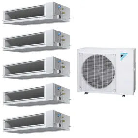 Daikin 5-Zone Concealed Ducted Mini-Split 48000 BTU Heat Pump Air Conditioner 9k   9k   12k   12k   15k - 14.5 SEER2