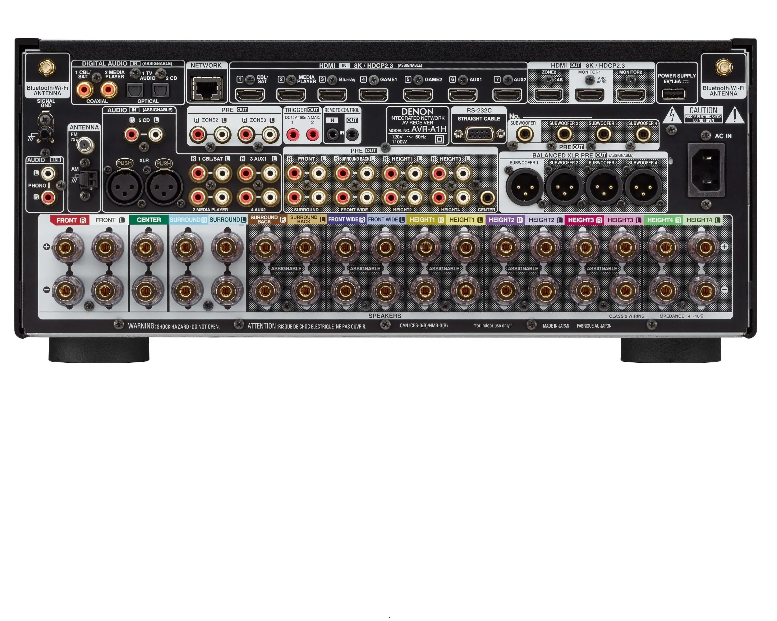 Denon AVR-A1H 15.4 Channel 8K A/V Receiver with HEOS