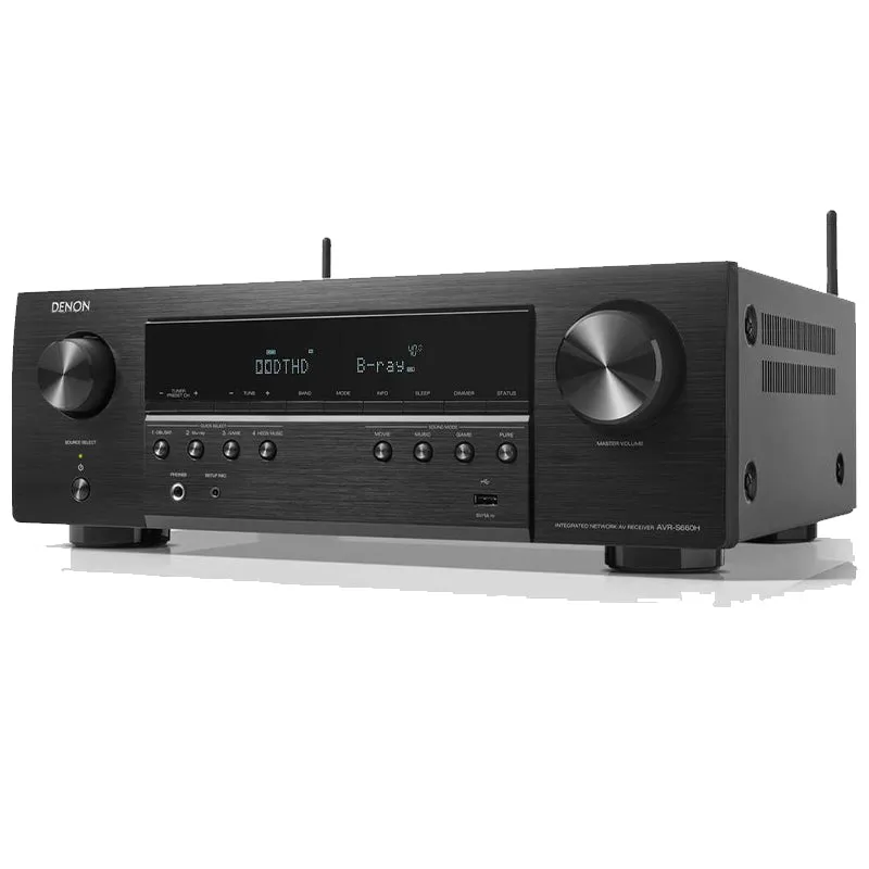 Denon AVR-S660H 5.2ch 8K AV Receiver, Voice Control and HEOS Built-in (Each)