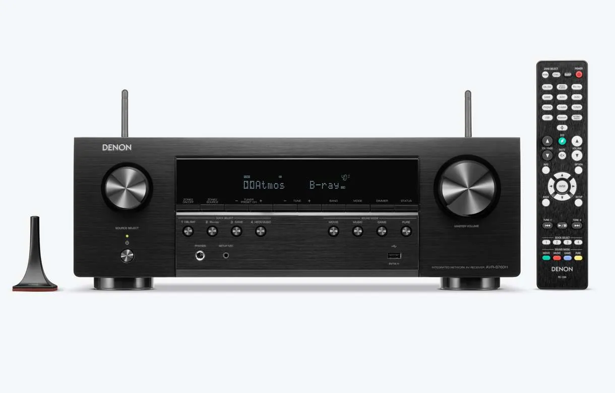 Denon AVR-S760H 7.2 Channel 8K AV Receiver with 3D Audio, Voice Control and HEOS