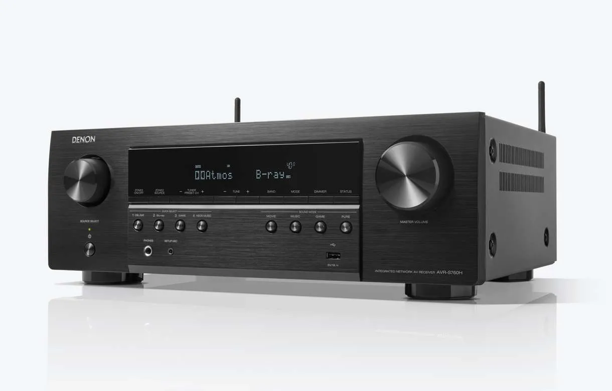 Denon AVR-S760H 7.2 Channel 8K AV Receiver with 3D Audio, Voice Control and HEOS