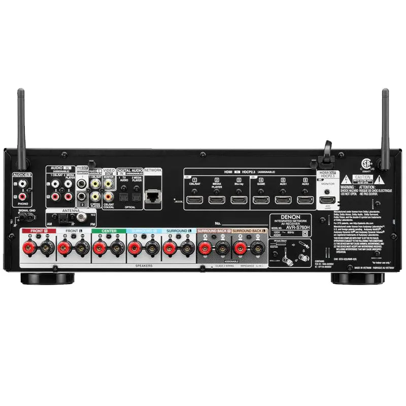Denon AVR-S760H 7.2ch 8K AV Receiver with 3D Audio, Voice Control and HEOS Built in® (Each)
