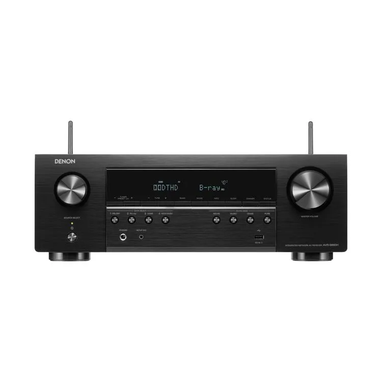 Denon AVRS660H | Récepteur AV 5.2 canaux - Cinéma maison - 8K - HEOS intégré - Commande vocale - 75 W / Canal - Noir