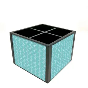 Desk Organizer For Stationery - Blue Branches