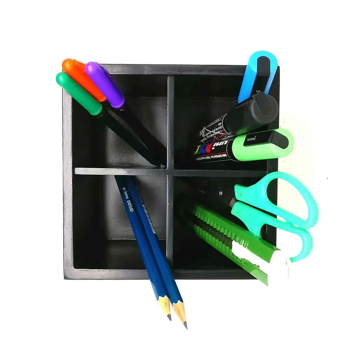 Desk Organizer For Stationery -  Colorful Diamonds