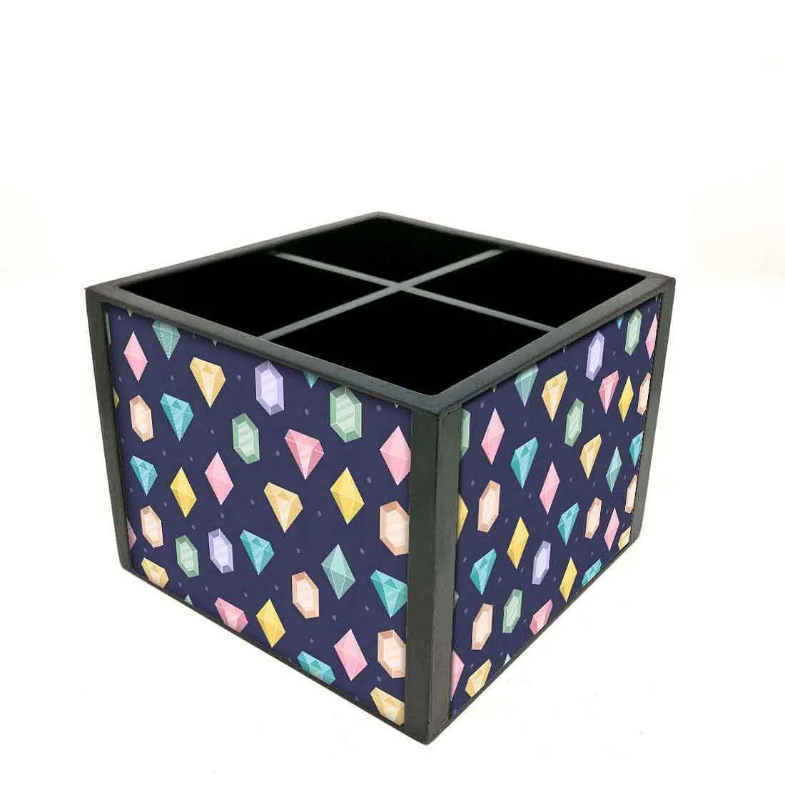 Desk Organizer For Stationery -  Colorful Diamonds