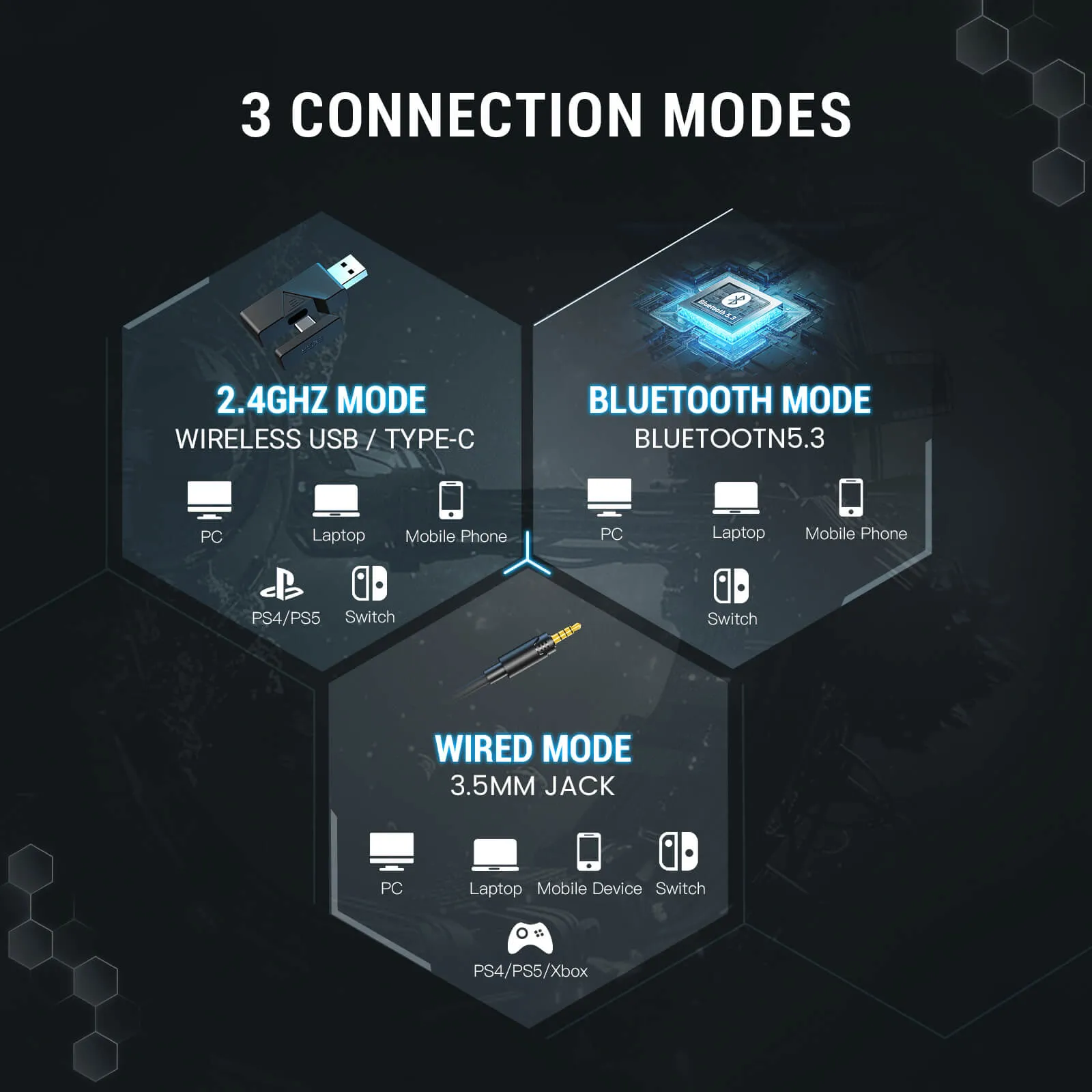 EKSA® StarEngine BT Wireless Gaming Headset