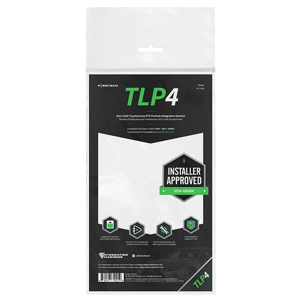 Firstech TLP4 Integration Harness Select 2015-2018 Toyota Lexus PTS Vehicles