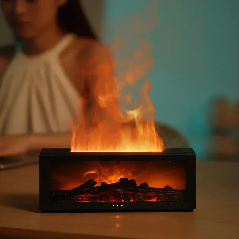 Flame Aromatherapy Humidifier - 4-in-1 Diffuser with Smart Timer