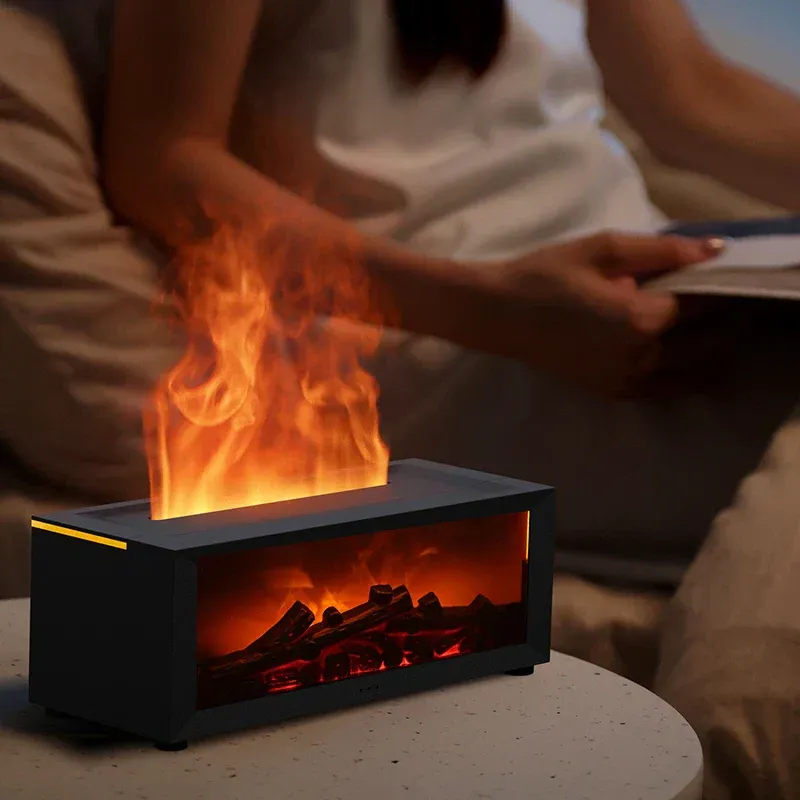 Flame Aromatherapy Humidifier - 4-in-1 Diffuser with Smart Timer