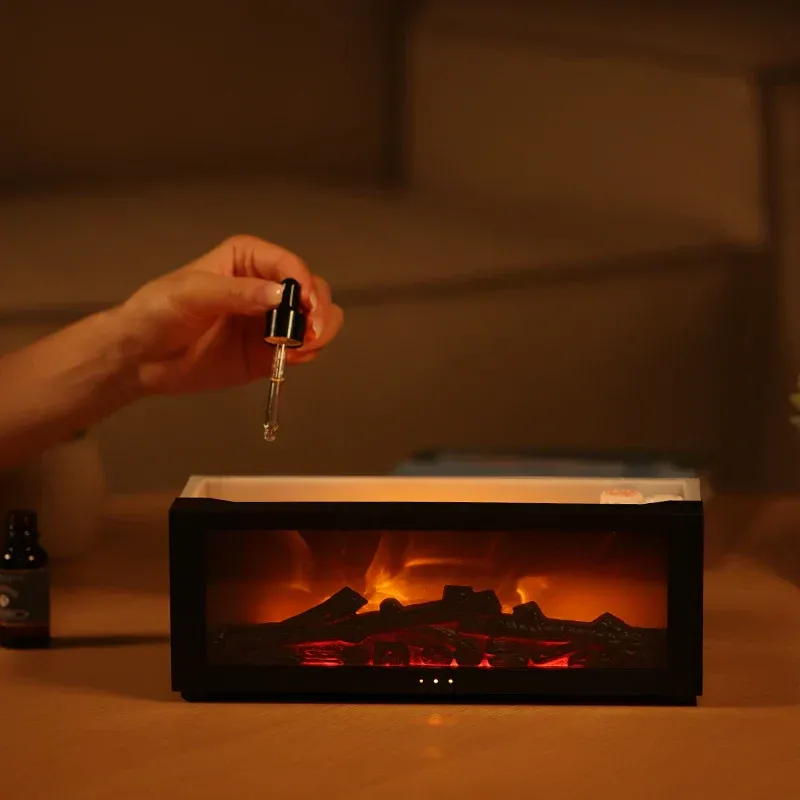 Flame Aromatherapy Humidifier - 4-in-1 Diffuser with Smart Timer