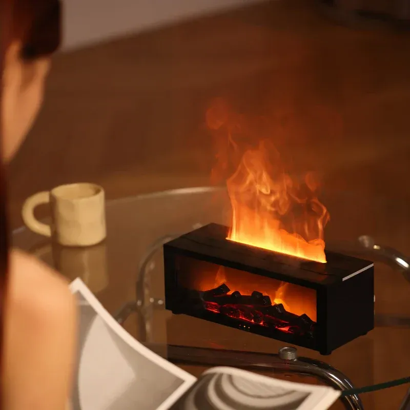 Flame Aromatherapy Humidifier - 4-in-1 Diffuser with Smart Timer