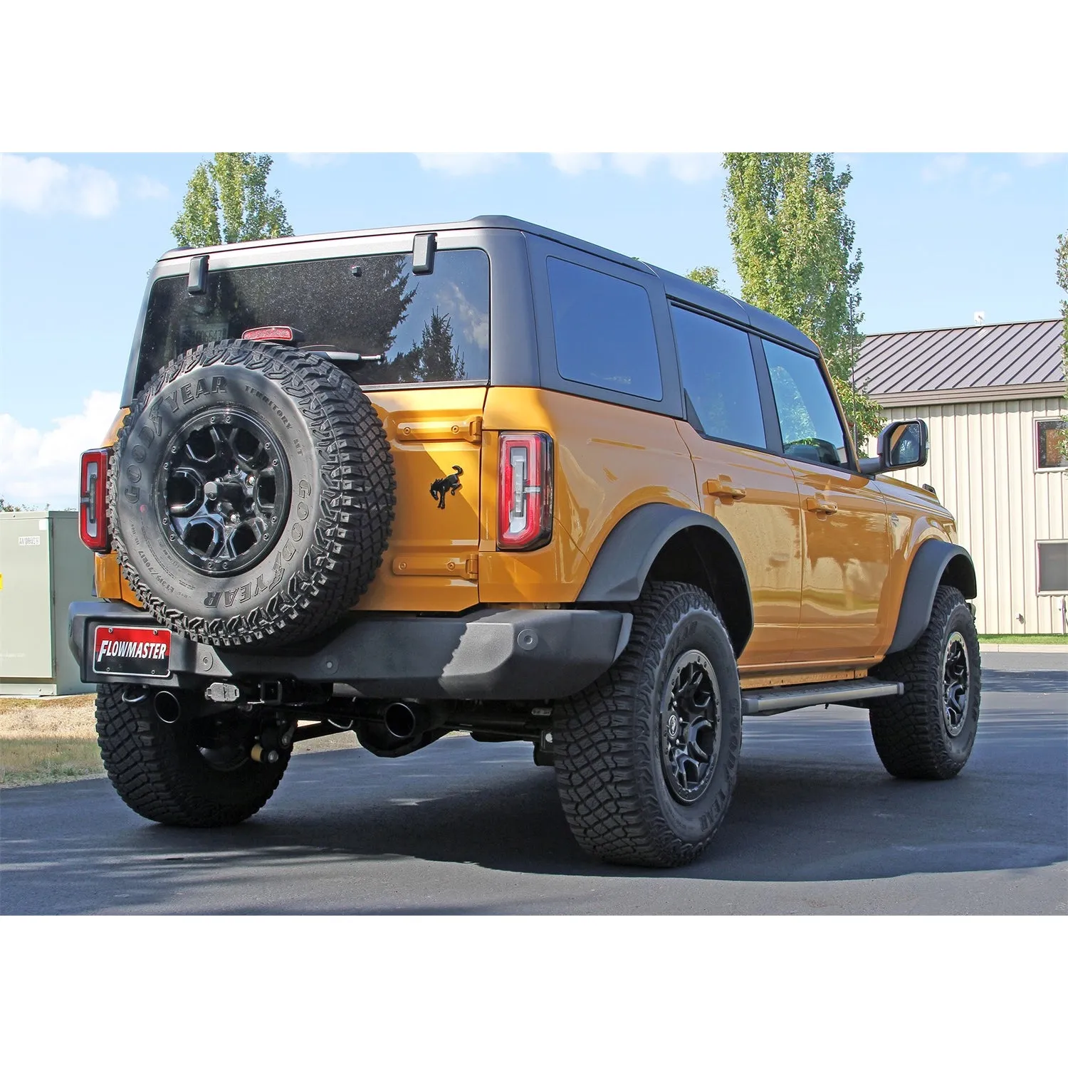 Flowmaster FlowFX Axle-Back Exhaust System - 3 in Diameter - Dual Rear Exit - 4 in Black Tips - Ford EcoBoost-Series - Ford Midsize SUV 2021-22