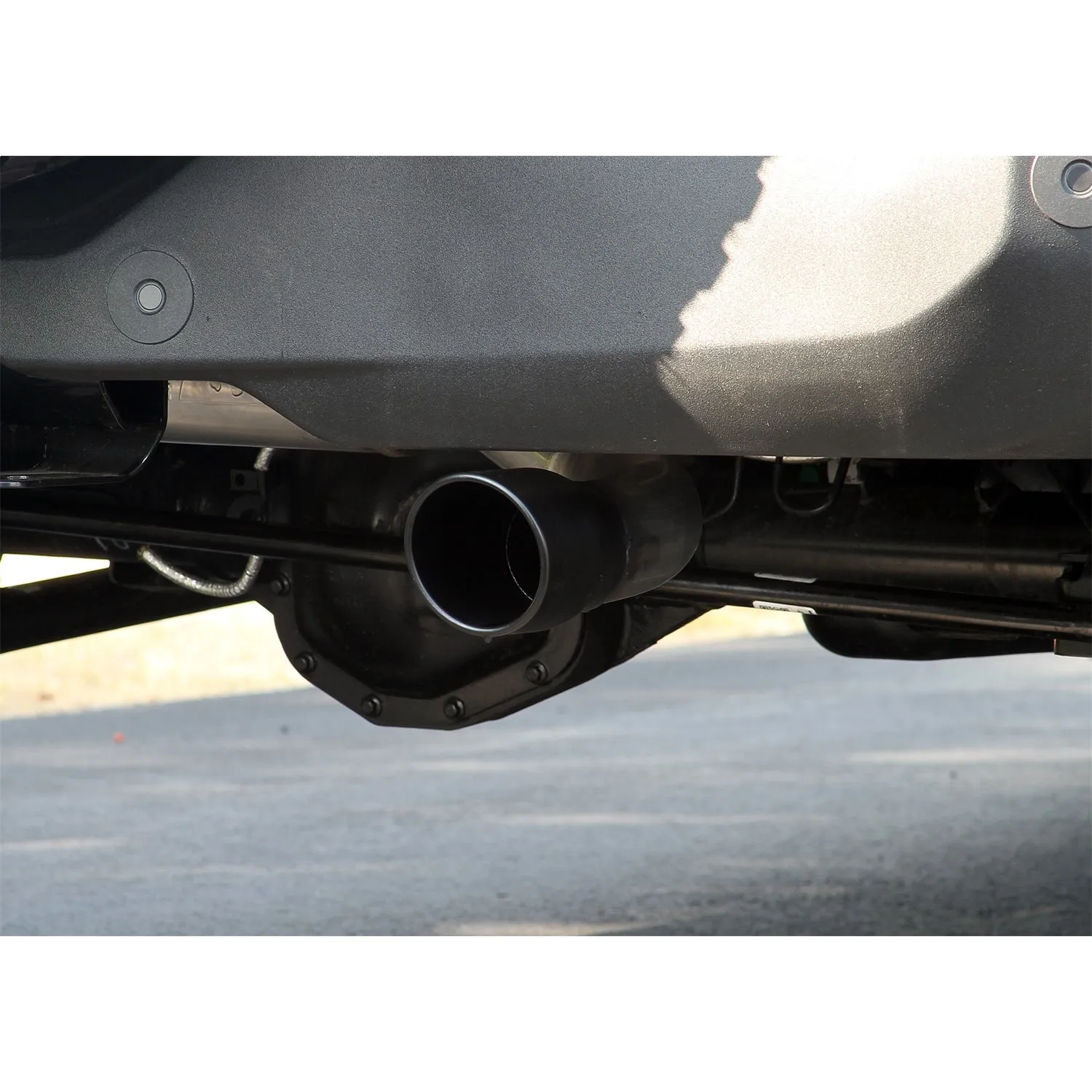 Flowmaster FlowFX Axle-Back Exhaust System - 3 in Diameter - Dual Rear Exit - 4 in Black Tips - Ford EcoBoost-Series - Ford Midsize SUV 2021-22