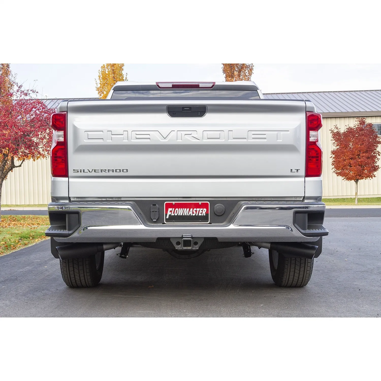 Flowmaster Outlaw Cat-Back Exhaust System - 3 in Tailpipe - 4 in Black Ceramic Tips - 5.3 L - Crew Cab - GM Fullsize Truck 2019-21