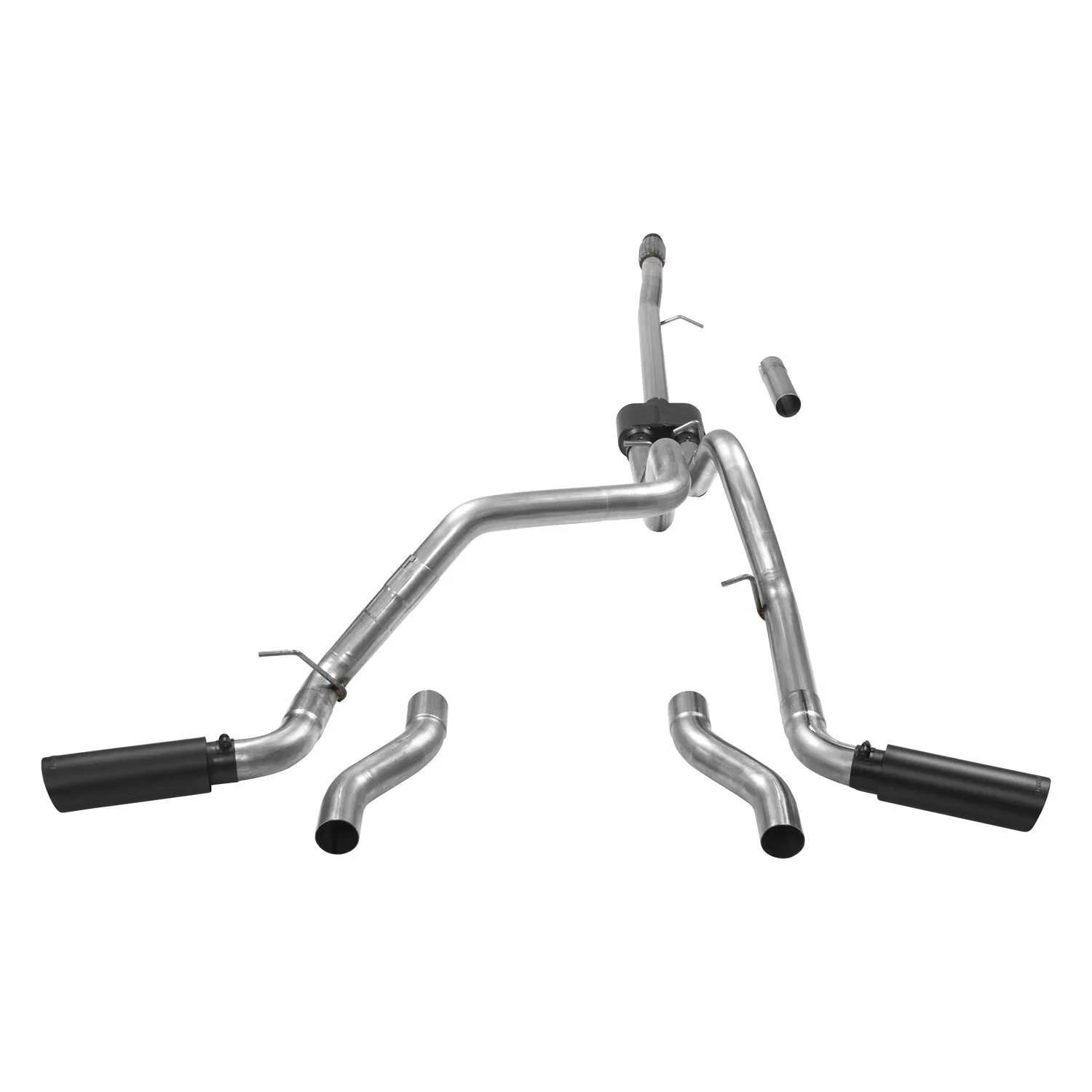 Flowmaster Outlaw Cat-Back Exhaust System - 3 in Tailpipe - 4 in Black Ceramic Tips - 5.3 L - Crew Cab - GM Fullsize Truck 2019-21