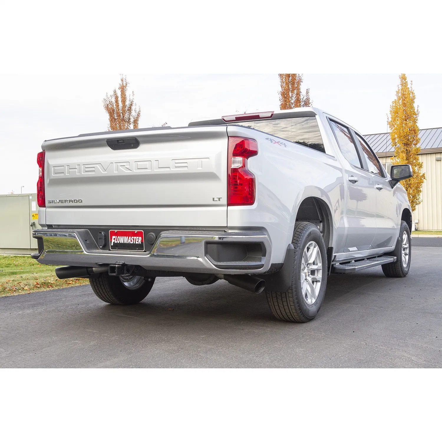 Flowmaster Outlaw Cat-Back Exhaust System - 3 in Tailpipe - 4 in Black Ceramic Tips - 5.3 L - Crew Cab - GM Fullsize Truck 2019-21