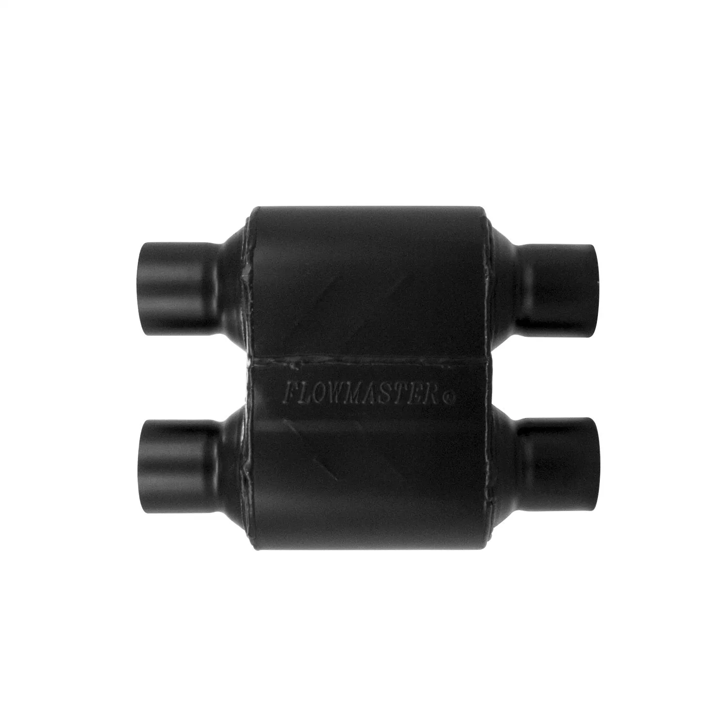 Flowmaster Super 10 Muffler Dual 2-1/2 Inlet/Outlets 9-3/4 x 4-1/4" Oval Body 6-1/2" Long - Stainless