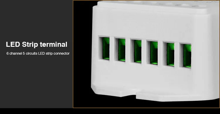 FluxTech - 5 In 1 LED Strip Light Controller for Single Colour/ CCT/ RGB/ RGBW/ RGB CCT Strips Light