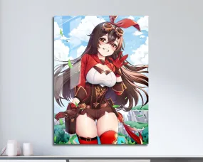 Genshin Impact Amber Metal Poster