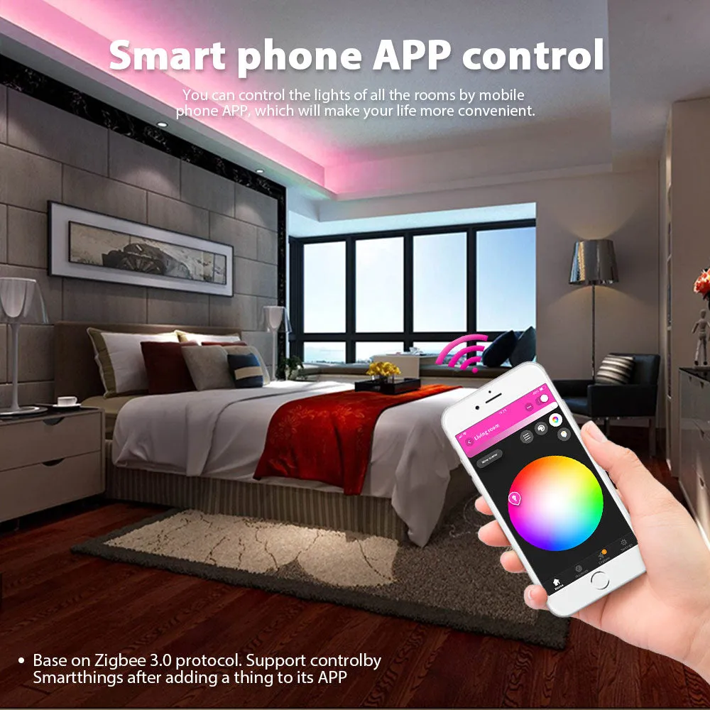 GLEDOPTO Zigbee RGBCCT LED Controller Plus RGB CCT Smart Working with Amazon Alexa Echo 3.0 Gateway APP Remote Control 12V 24V