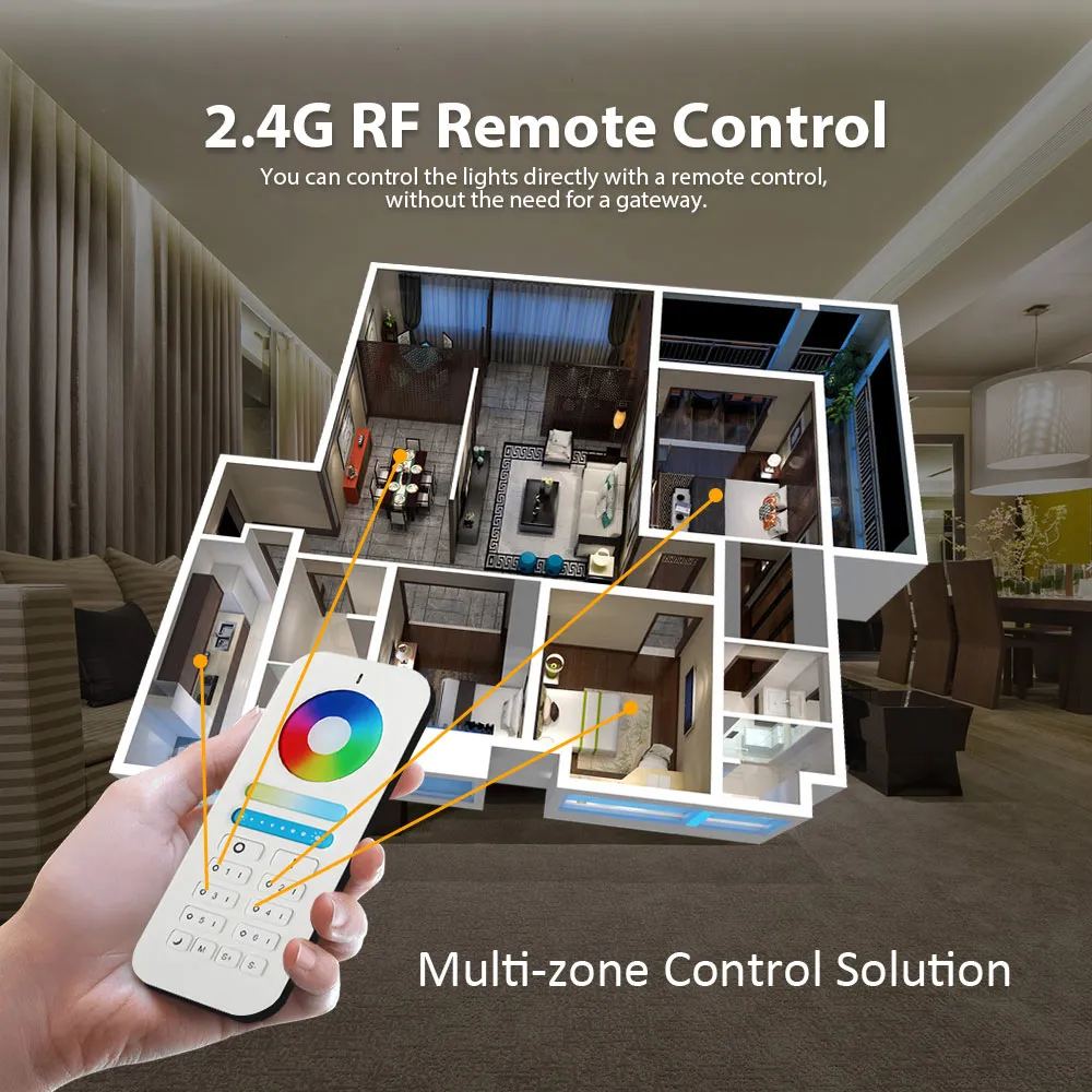 GLEDOPTO Zigbee RGBCCT LED Controller Plus RGB CCT Smart Working with Amazon Alexa Echo 3.0 Gateway APP Remote Control 12V 24V