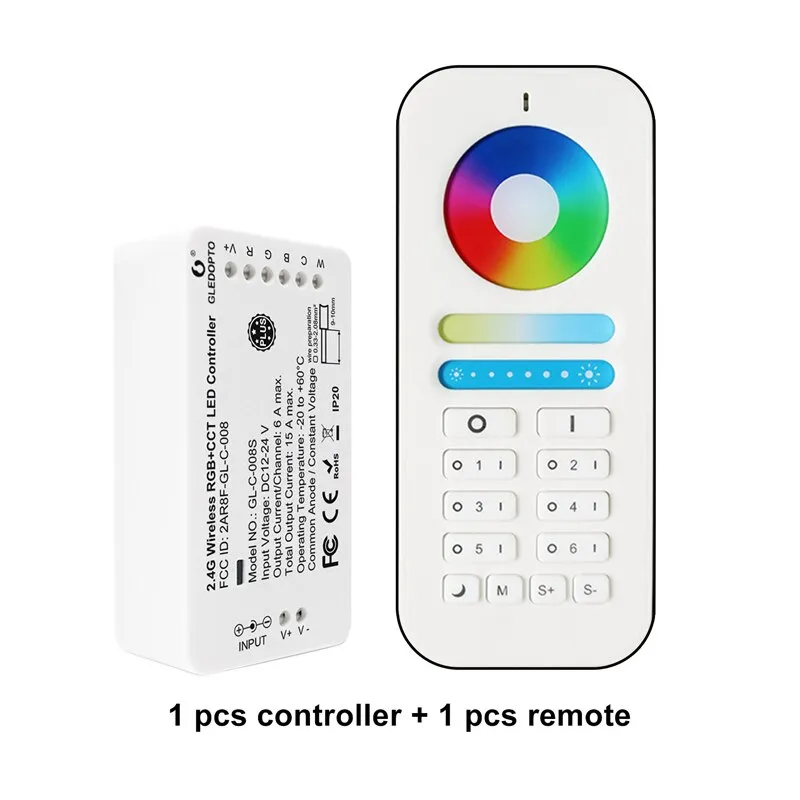 GLEDOPTO Zigbee RGBCCT LED Controller Plus RGB CCT Smart Working with Amazon Alexa Echo 3.0 Gateway APP Remote Control 12V 24V