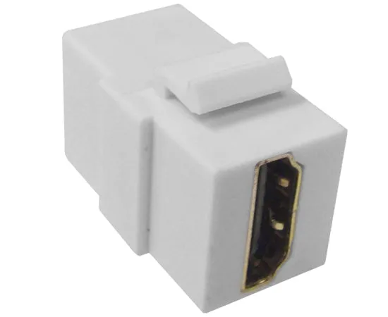 HDMI 2.0 Coupler Keystone Jack, White, 4K x 2K at 60Hz