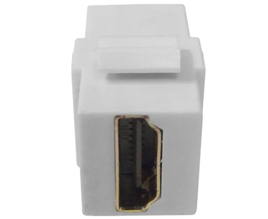 HDMI 2.0 Coupler Keystone Jack, White, 4K x 2K at 60Hz