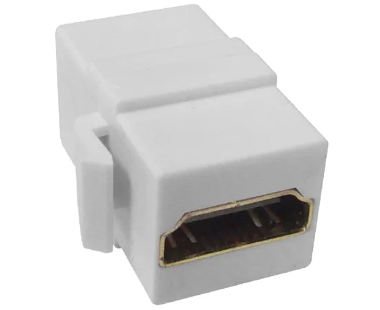 HDMI 2.0 Coupler Keystone Jack, White, 4K x 2K at 60Hz