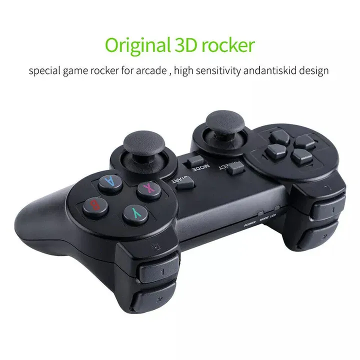 HDMI 4K TV Game Stick Console | 64GB with 20,000  Retro Games & 2 Wireless Gamepads