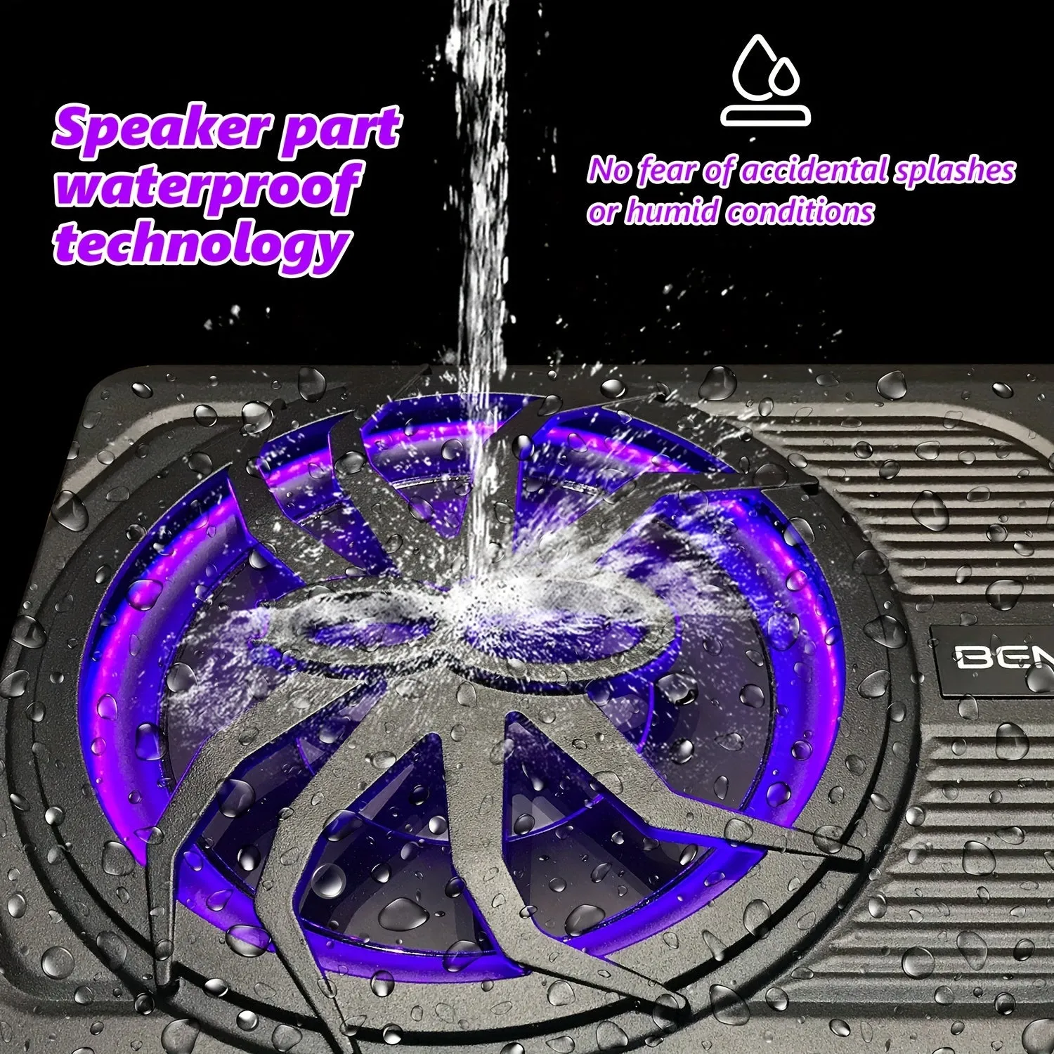 High-power Active Car Subwoofer, Seven Lights Can Be Switched At Will, 10-inch Speaker With Shocking Bass, Ultra-thin Body Can Be Installed Under The Seat